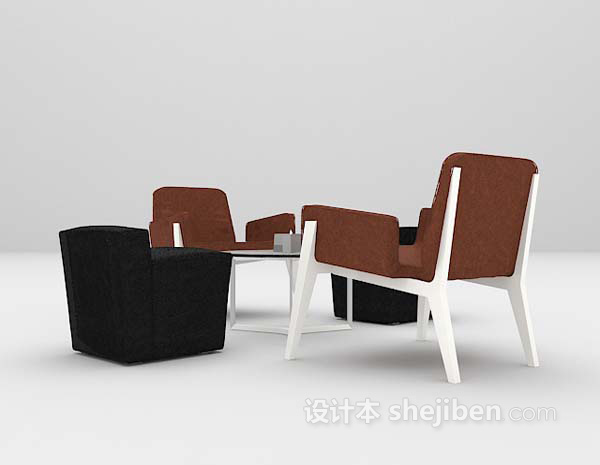 设计本休闲桌椅3d模型下载