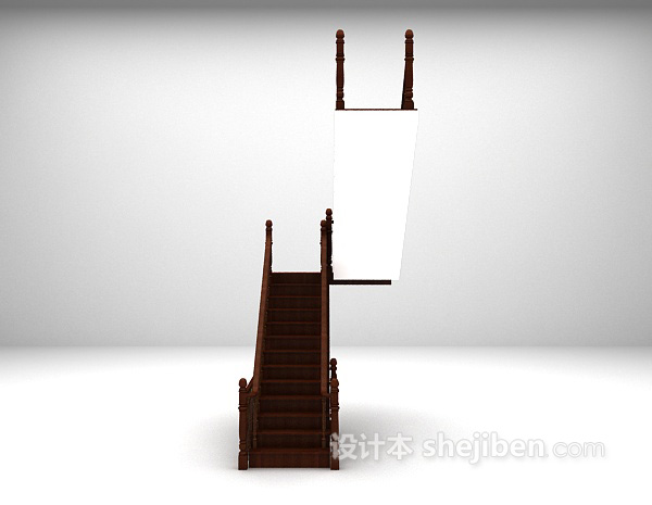 欧式风格木质楼梯推荐3d模型下载