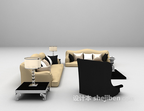 其它组合沙发3d模型下载
