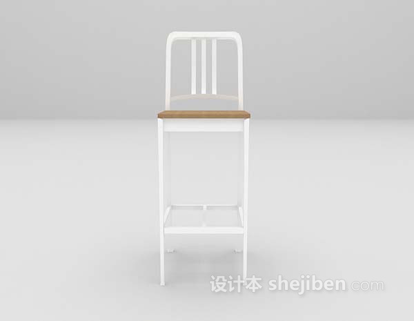 高脚吧台椅3d模型下载