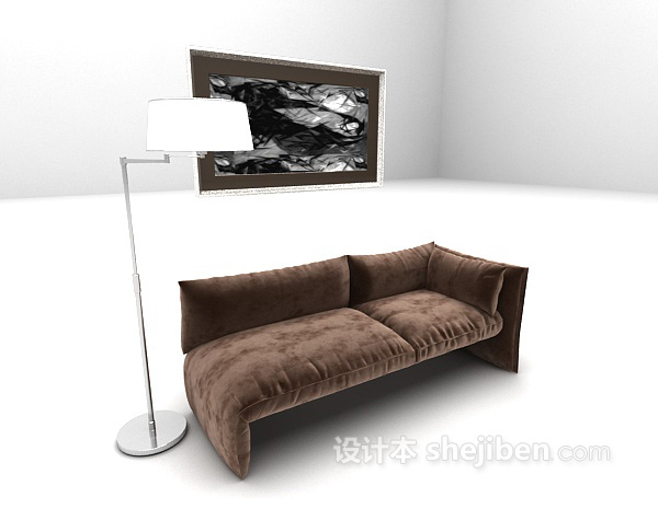 现代风格双人沙发3d模型下载