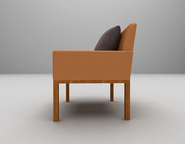 设计本棕色皮质沙发推荐3d模型下载