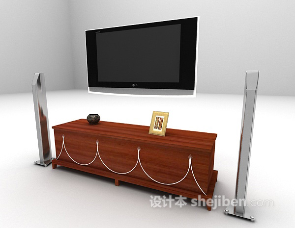 设计本木质电视柜免费欣赏3d模型下载
