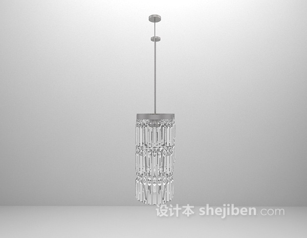 设计本水晶吊灯3d模型下载