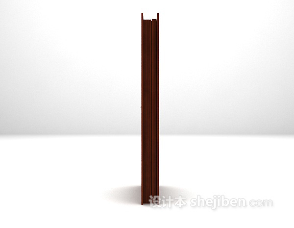 棕色木质门3d模型下载