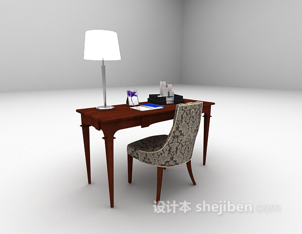 欧式风格欧式书桌欣赏3d模型下载