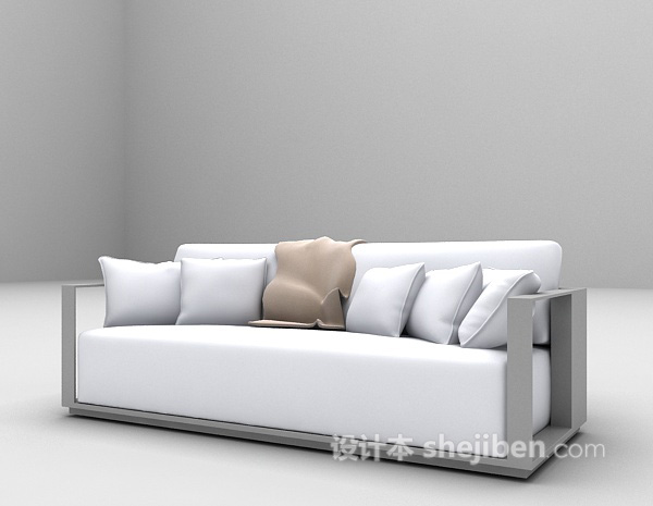 设计本简约新中式沙发3d模型下载