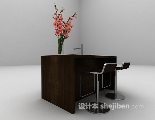 设计本现代吧台椅免费3d模型下载