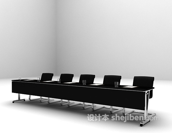 设计本会议桌3d模型下载