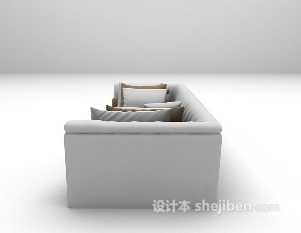 现代风格现代三人沙发3d模型下载