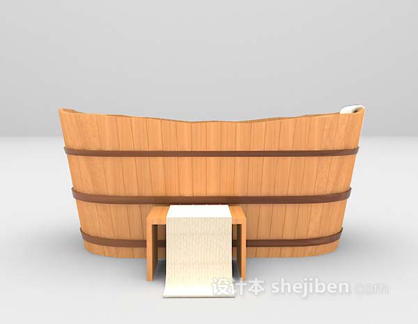 设计本木质浴柜3d模型下载