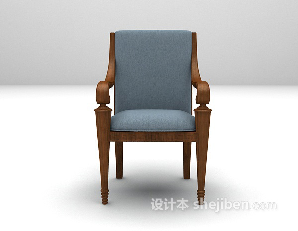设计本新古典书椅3d模型下载