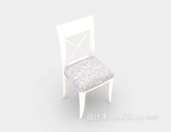 现代风格白色椅子3d模型下载
