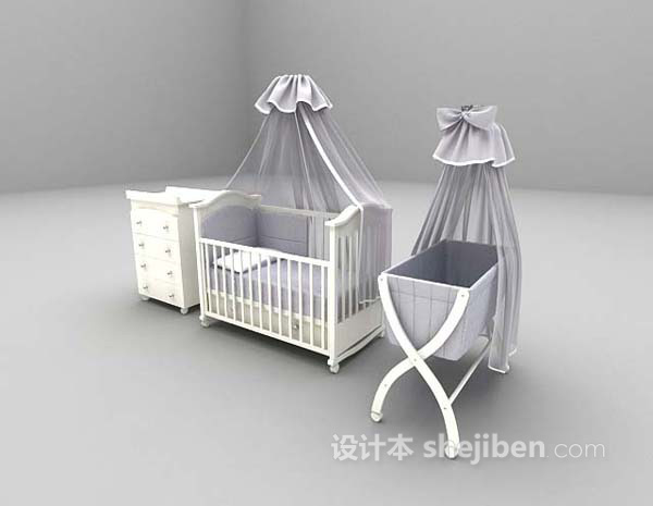 设计本婴儿摇篮3d模型下载