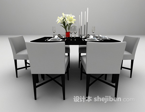设计本现代风格餐桌大全3d模型下载