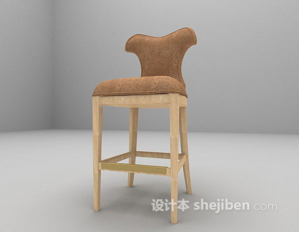 免费皮质吧台椅免费3d模型下载