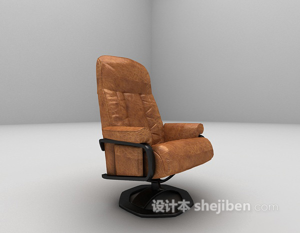 设计本皮质老板椅3d模型下载