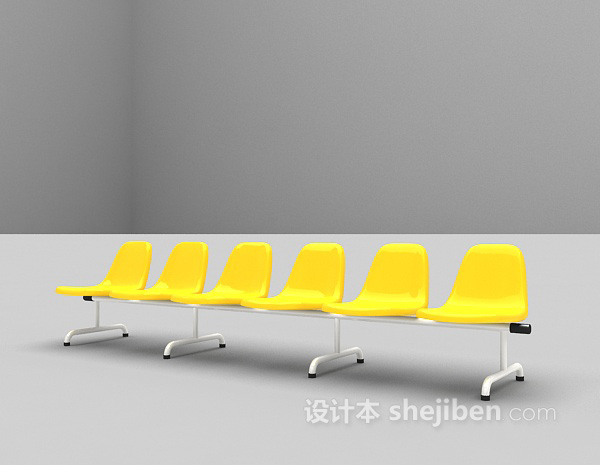 设计本公共休闲椅3d模型下载