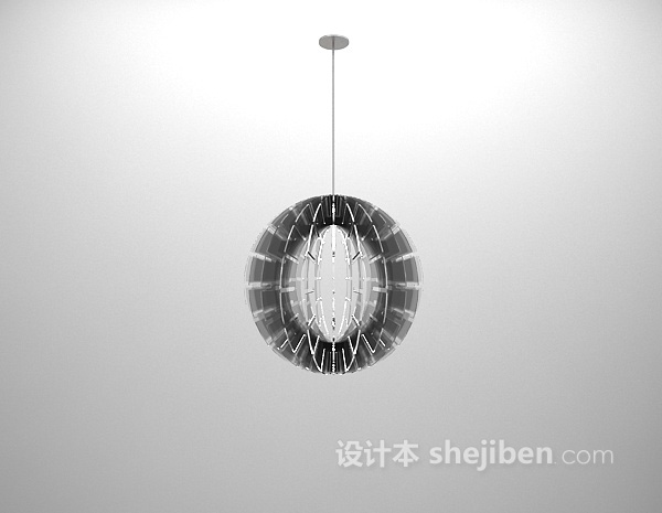 设计本球形吊灯3d模型下载