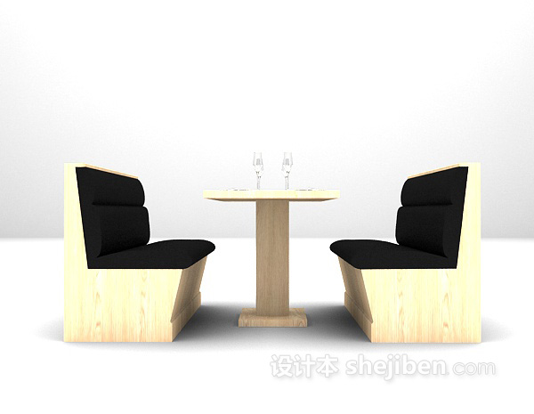 现代风格沙发餐桌3d模型下载