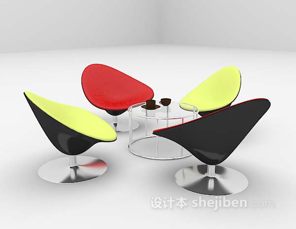 现代风格个性家居椅3d模型下载