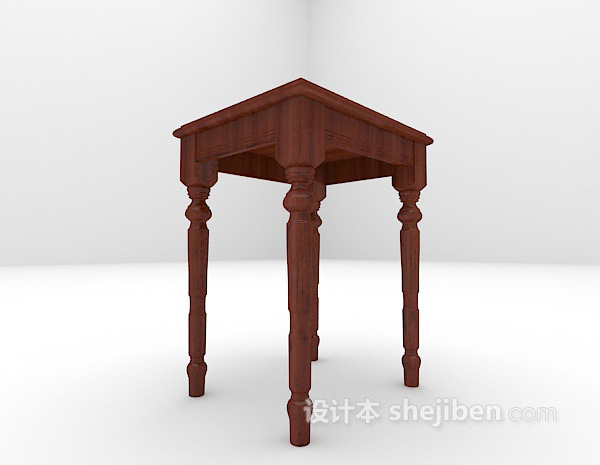 中式风格木质装饰架3d模型下载