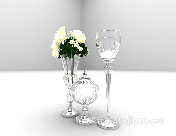 设计本玻璃瓶3d模型下载