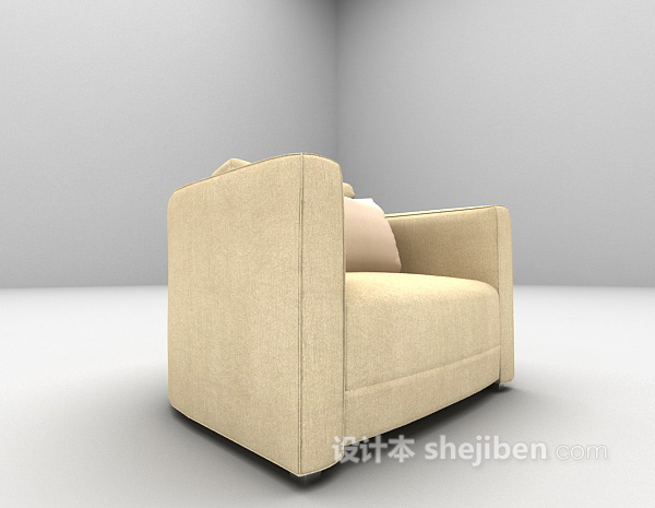 现代风格布艺沙发max3d模型下载
