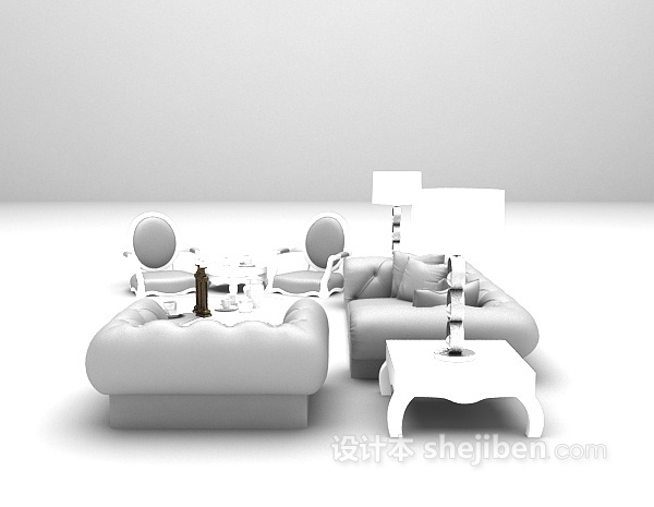 欧式风格欧式软沙发大全3d模型下载