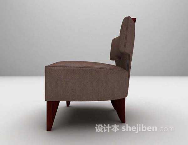 免费新古典皮质单椅3d模型下载