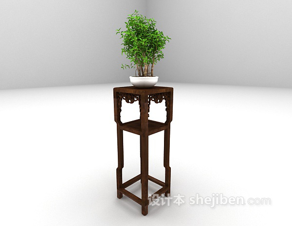 现代风格装饰植物3d模型下载