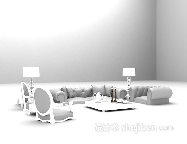 免费欧式软沙发大全3d模型下载