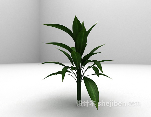 免费绿色盆栽3d模型下载