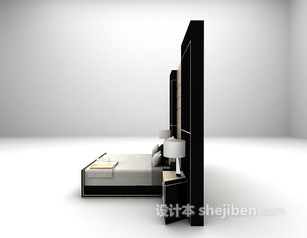设计本欧式床max3d模型下载