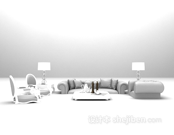 欧式软沙发大全3d模型下载