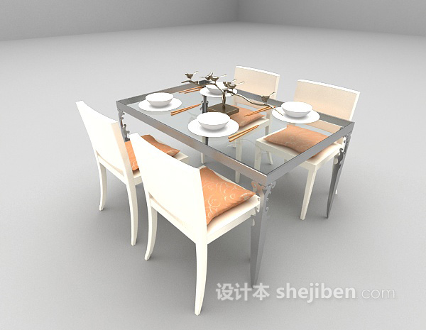 欧式风格欧式餐桌免费3d模型下载