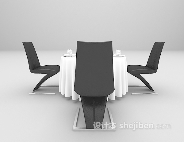 设计本欧式小圆桌3d模型下载