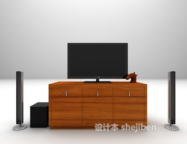 现代风格电视柜max3d模型下载
