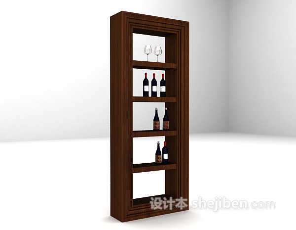 免费木质酒柜推荐3d模型下载