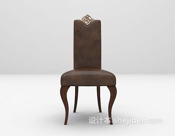 设计本欧式黑色家居椅3d模型下载