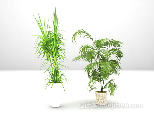 绿色植物组合3d模型下载