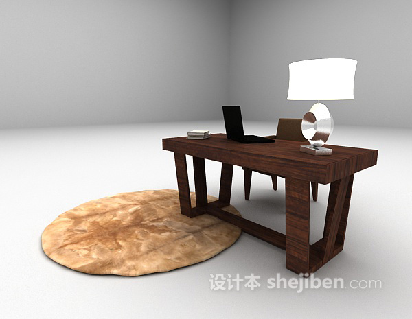 现代风格现代书桌推荐3d模型下载
