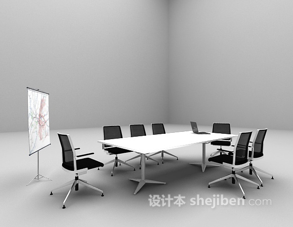 设计本会议桌3d模型下载
