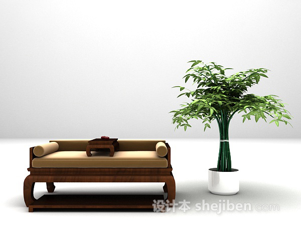 中式风格中式沙发推荐3d模型下载