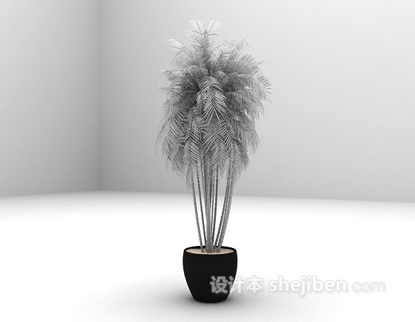 设计本植物盆栽3d模型下载