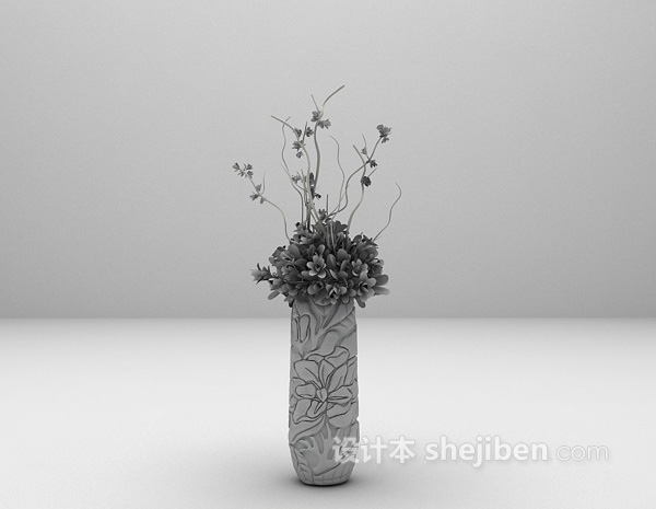 花束盆栽3d模型下载