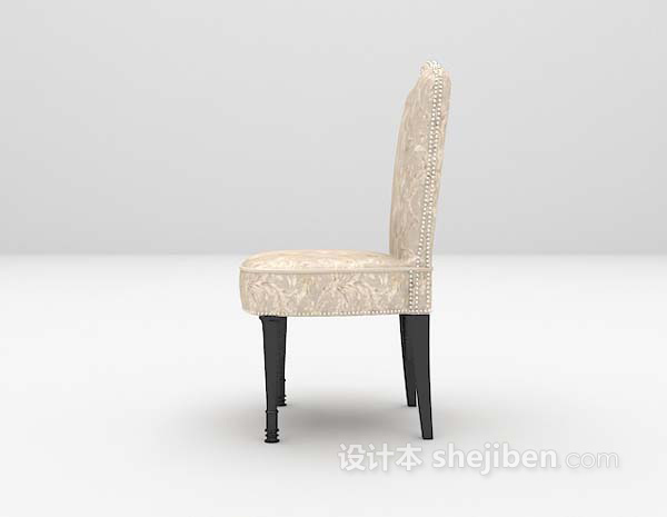 免费欧式白色家居椅3d模型下载