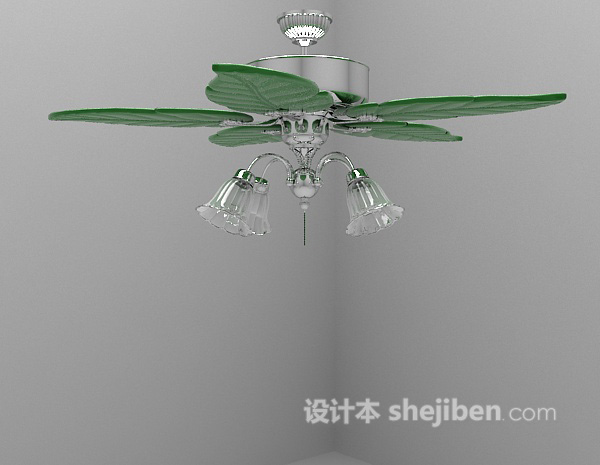 免费风扇吊灯3d模型下载