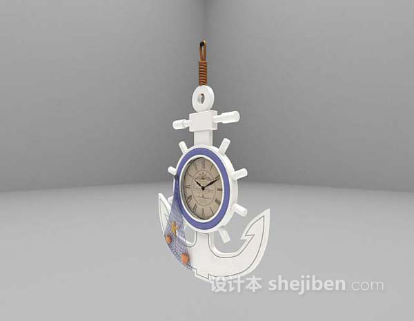 设计本钟表装饰3d模型下载
