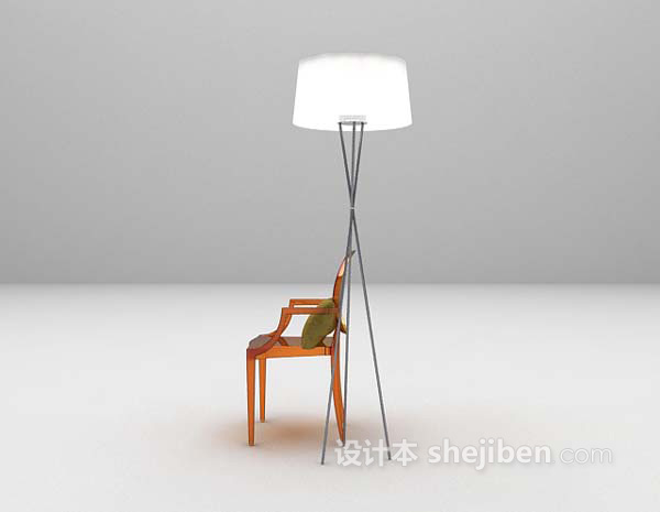 免费木质家居椅max3d模型下载